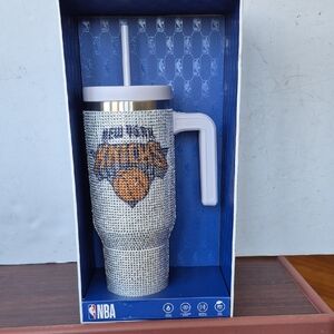 NBA Silver and Orange Rhinestone Tumbler New In Box